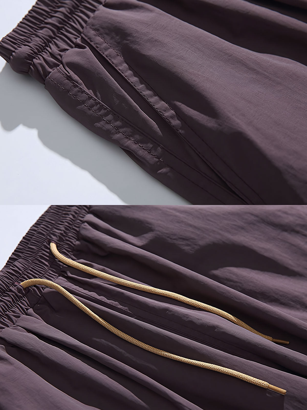 製品画像: 4色展開 アウトドア カーゴパンツ。100%ナイロン素材で耐久性と防風性を兼ね備えた、多機能パンツの全体展示図。
詳細画像: 裏起毛加工で保温性を高めた素材と、多ポケットディテールのクローズアップ。冬のアウトドア活動に便利な設計。