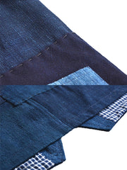 藍染刺子パッチワークベスト