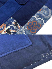 刺子プリント パッチワーク はんてん