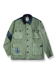 4 ポケット 藍染刺繍ジャケット