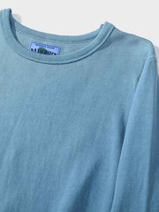 藍染め クルーネックスウェット