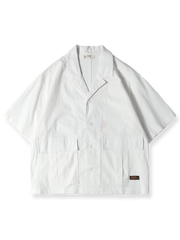 キューバカラー ワークシャツ半袖