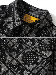 ペイズリー柄 ワークシャツ