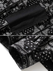 ペイズリー柄 ワークシャツ