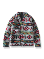 民族調 リバーシブル中綿はんてん