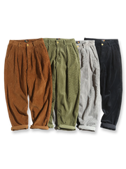 全綿 コーデュロイ ストレート スラックス