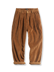 全綿 コーデュロイ ストレート スラックス