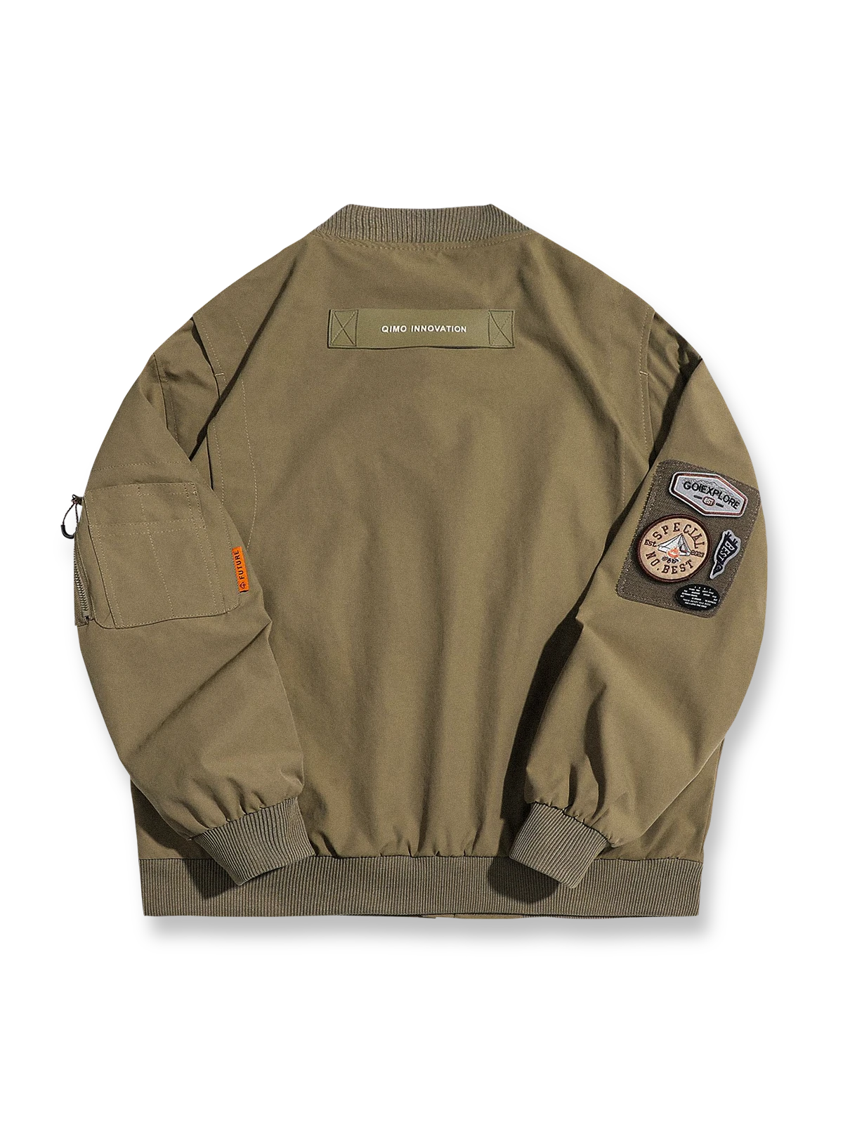 製品画像
クラシックなMA-1フライトジャケットの進化版。ミリタリースタイルと現代的な実用デザインを融合し、刺繍ワッペンや防風・撥水機能が特徴的。アウトドアにも対応できる実用的でファッション性の高いアイテム。
詳細画像
肩と腕に施された複数の刺繍ワッペンが、ミリタリー感を強調。特殊加工を施した生地が防風・撥水機能を提供し、リブ編みの袖口と裾が保温性を高めています。進化したMA-1デザインで、より機能的かつスタイリッシュ。