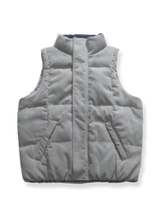 コーデュロイ 立襟 ダウンベスト