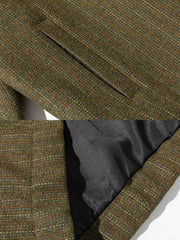 レトロ紳士アメリカンツイードダークストライプジャケット