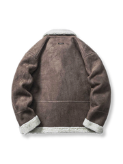 非対称襟 2WAY レザーファージャケット