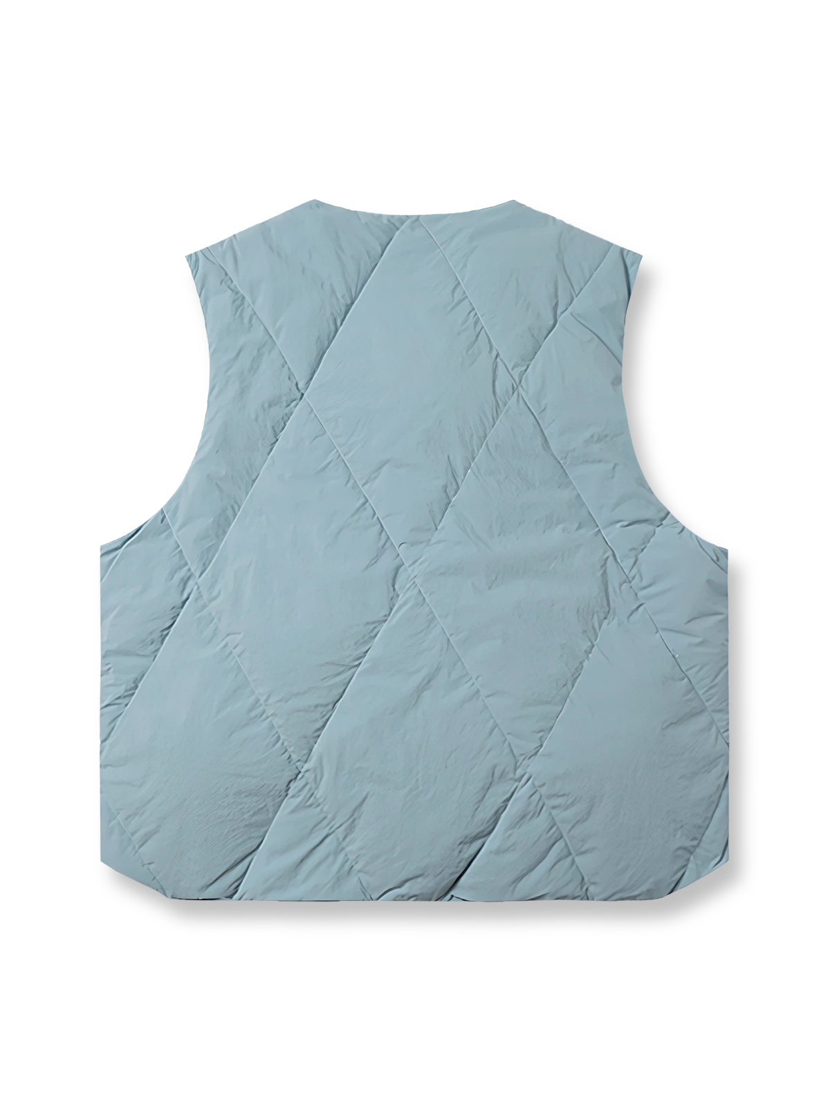 製品画像: 撥水加工ダイヤキルティングダウンベスト全体展示 - 防水機能があり、90%ホワイトダックダウンを使用した高品質ダウンベスト。
詳細画像: ダイヤキルティングデザインと撥水加工素材のディテール展示 - 冬のアウターに最適なスタイリッシュなデザイン。