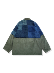 藍染・コーデュロイパッチワークジャケット