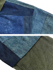 藍染・コーデュロイパッチワークジャケット