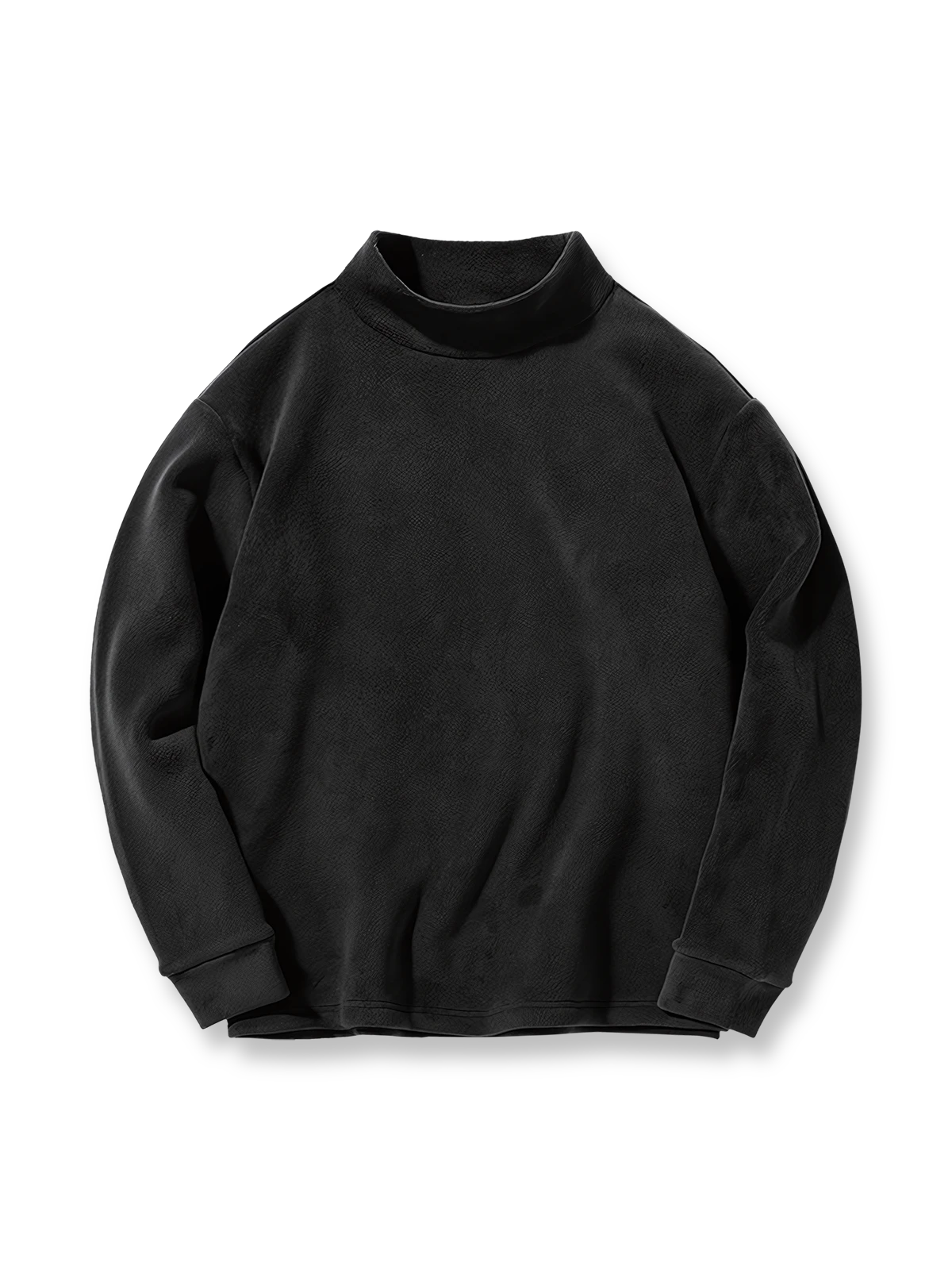 製品画像:
フリース素材を使用したモックネックスウェット。5色展開で、柔らかな手触りと優れた保温性が特徴。厚手でありながら、着心地は快適で、レイヤードスタイルにも最適なデザイン。
詳細画像:
中厚のフリース素材を採用し、伸縮性に優れたモックネックスウェット。防風性と保温性を兼ね備え、ルーズフィットのシルエットで快適な着心地。ポリエステル94.6%とスパンデックス5.4%の配合により、柔軟で動きやすい。