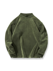 製品画像:
フリース素材を使用したモックネックスウェット。5色展開で、柔らかな手触りと優れた保温性が特徴。厚手でありながら、着心地は快適で、レイヤードスタイルにも最適なデザイン。
詳細画像:
中厚のフリース素材を採用し、伸縮性に優れたモックネックスウェット。防風性と保温性を兼ね備え、ルーズフィットのシルエットで快適な着心地。ポリエステル94.6%とスパンデックス5.4%の配合により、柔軟で動きやすい。