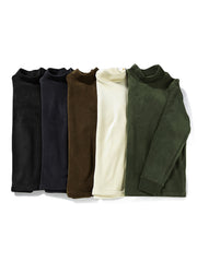 製品画像:
フリース素材を使用したモックネックスウェット。5色展開で、柔らかな手触りと優れた保温性が特徴。厚手でありながら、着心地は快適で、レイヤードスタイルにも最適なデザイン。
詳細画像:
中厚のフリース素材を採用し、伸縮性に優れたモックネックスウェット。防風性と保温性を兼ね備え、ルーズフィットのシルエットで快適な着心地。ポリエステル94.6%とスパンデックス5.4%の配合により、柔軟で動きやすい。