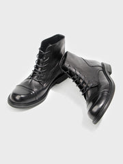 トップ牛革レザー ショートブーツ