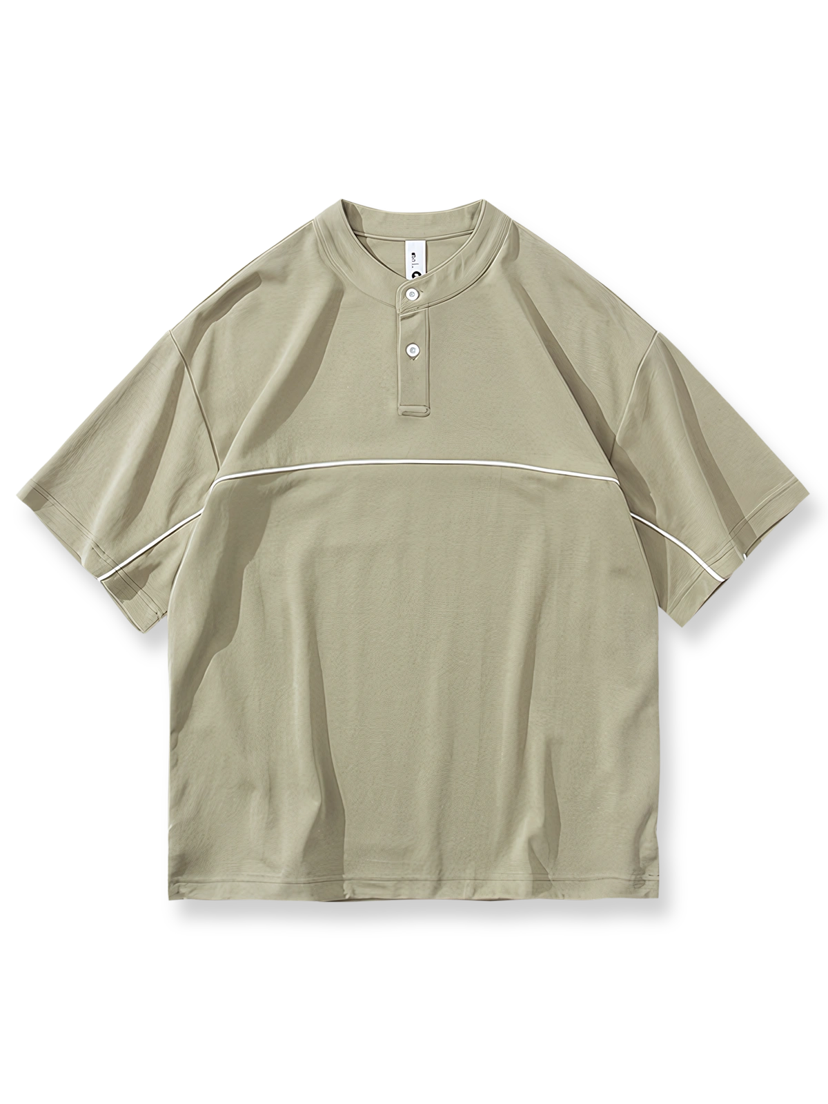 ヘンリーネックパネル半袖Tシャツ