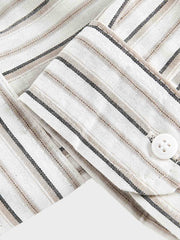 ストライプルーズフィットカジュアルシャツ