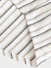 ストライプルーズフィットカジュアルシャツ