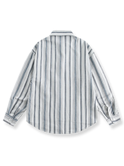 2色展開 ストライプ柄シャツ