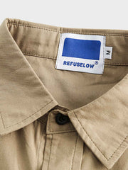 ソリッドカラーワークポケットシャツ