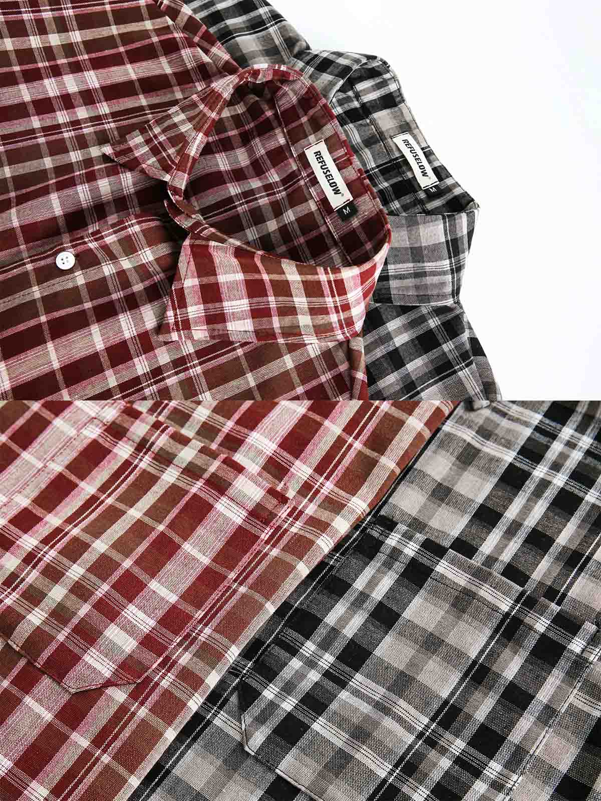 製品画像: チェック長袖シャツの正面図