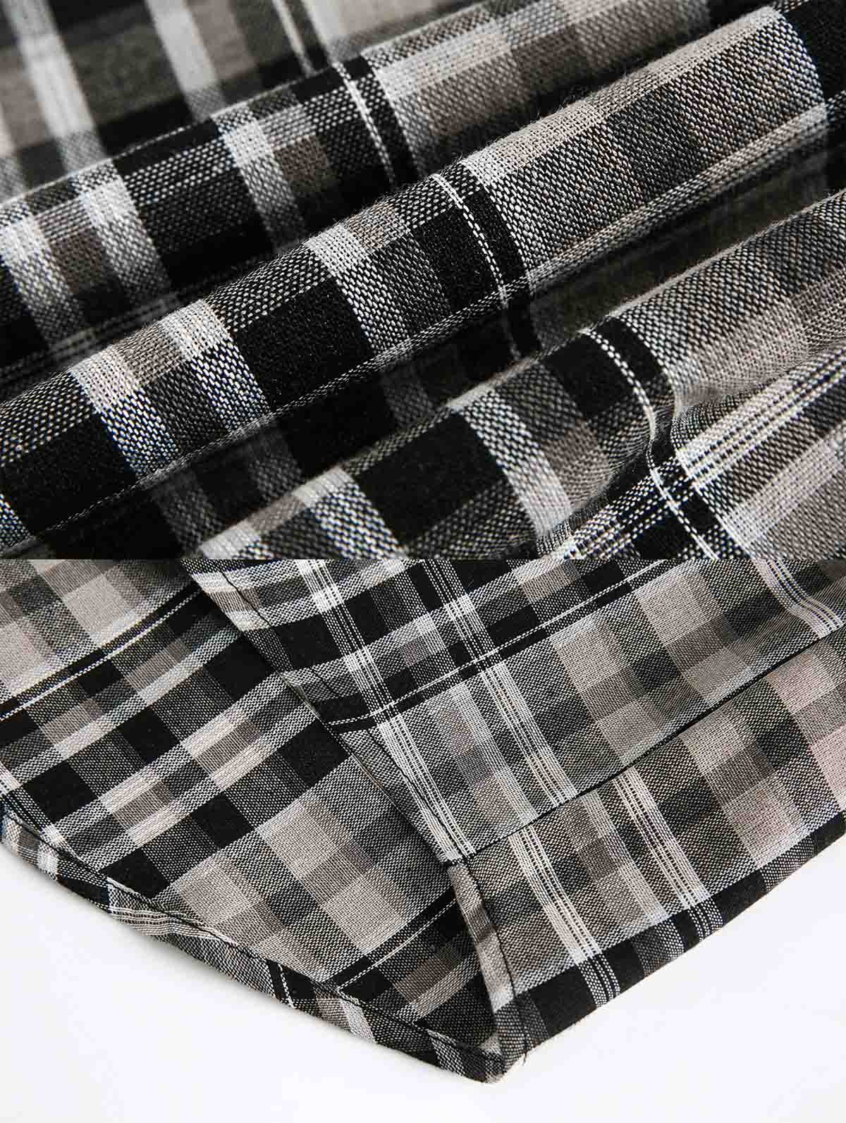 詳細画像: チェック柄のディテール図