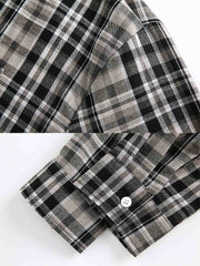 チェック長袖シャツ