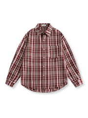 チェック長袖シャツ