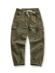 4色 ウエストゴム ワイドパンツ