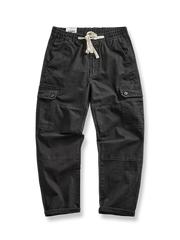 4色 ウエストゴム ワイドパンツ