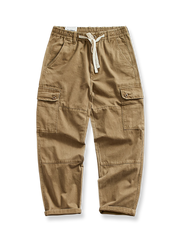 4色 ウエストゴム ワイドパンツ