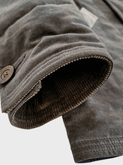 ワックス加工 ダブルブレストコート