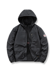 アウトドア バッジ付き防風ジャケット