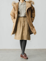 フード付き 裏起毛トレンチコート