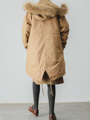 フード付き 裏起毛トレンチコート