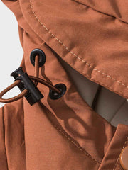 立体ポケットxフード付き ダウンジャケット