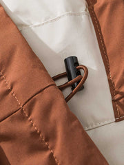 立体ポケットxフード付き ダウンジャケット