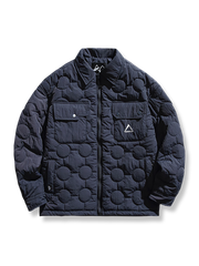 薄中綿・円形キルティングワークジャケット