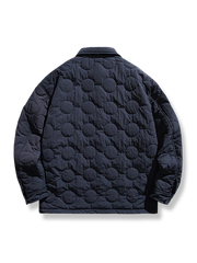 薄中綿・円形キルティングワークジャケット