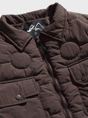 薄中綿・円形キルティングワークジャケット