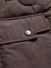 薄中綿・円形キルティングワークジャケット