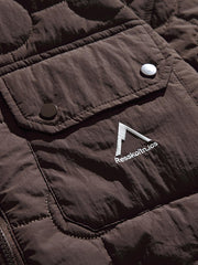 薄中綿・円形キルティングワークジャケット