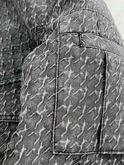 ハウンドトゥース柄 中綿ジャケット