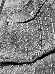 ハウンドトゥース柄 中綿ジャケット