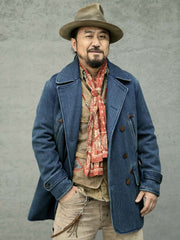 藍染 剣道ダブルブレストコート