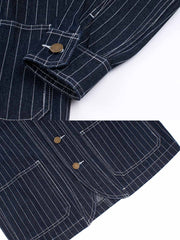 鉄道ストライプ柄 サイクルシャツジャケット