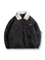 マルチポケット フリース襟 中綿ジャケット